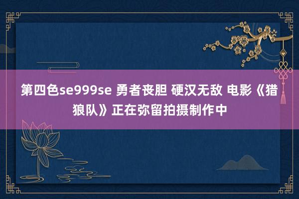 第四色se999se 勇者丧胆 硬汉无敌 电影《猎狼队》正在弥留拍摄制作中