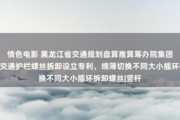 情色电影 黑龙江省交通规划盘算推算筹办院集团有限公司得回交通护栏螺丝拆卸设立专利，绵薄切换不同大小插环拆卸螺丝|竖杆